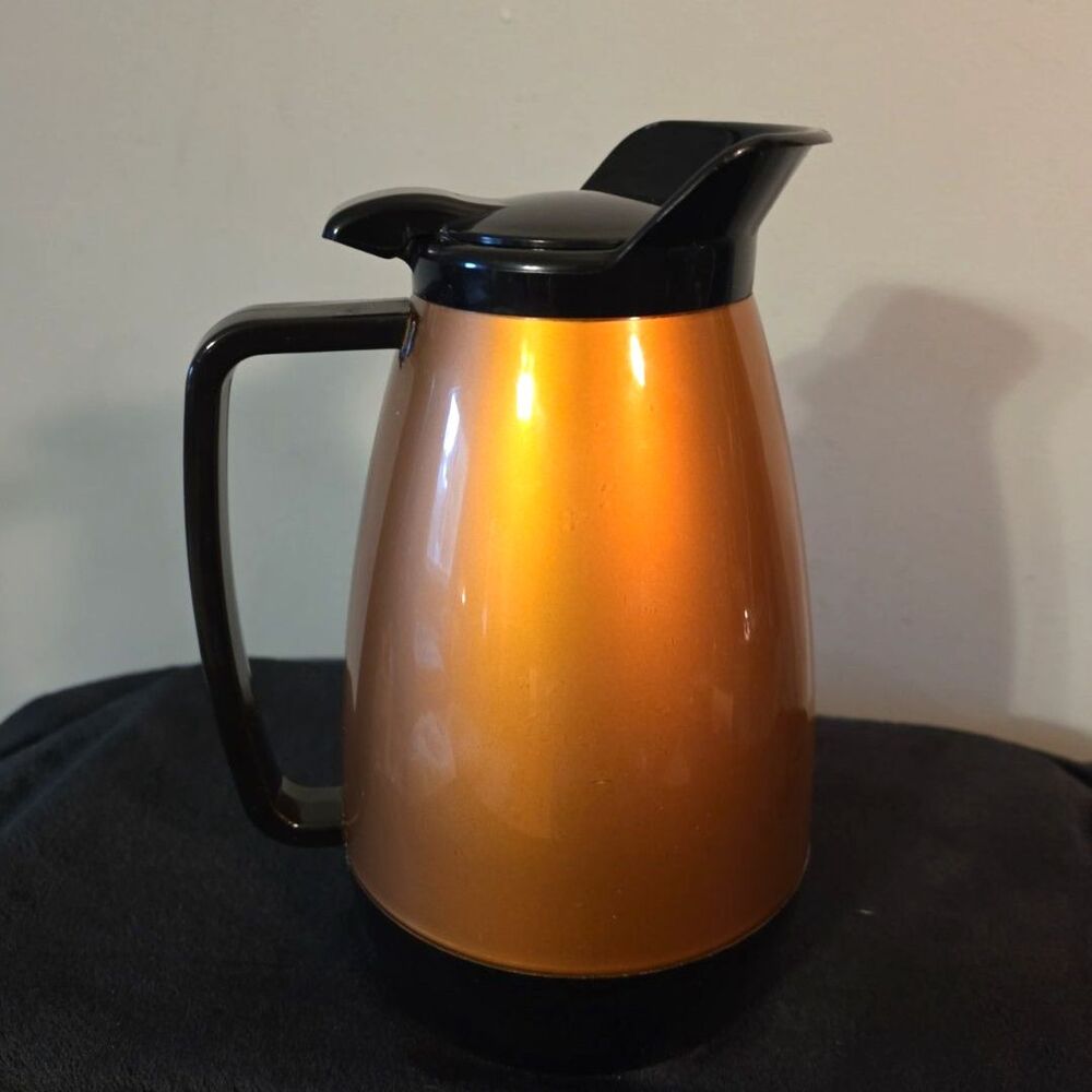 West Bend Thermo-Serv 1qt Copper & Black Insulated Server Coffee/Tea Carafe